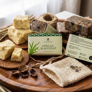 African Blacksoap Scented With Lemongrass (Bar)
